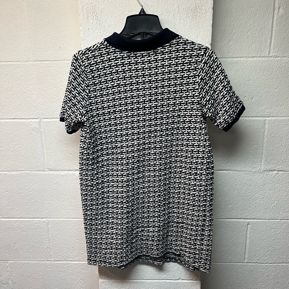 Zara Navy & White Houndstooth Polo Mini Dress - Picture 5 of 5
